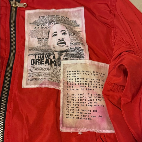 Peace Unltd.NY Patched Bomber Flight Jacket Marthin Luther King Unisex Medium - Picture 5 of 10